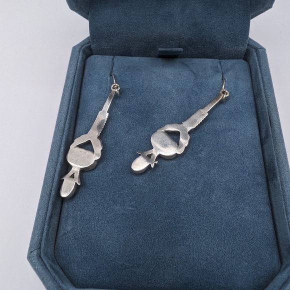 Sterling Silver Shell Earrings - Picture 3 of 4